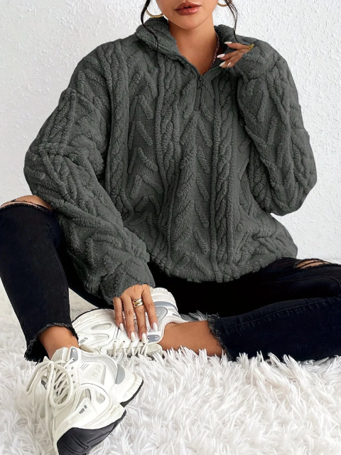 Plush Knit Fleece Pullover